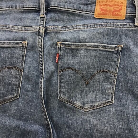 LEVIS jeans shorts size 31 blue denim jorts bermudas summer mid/high waited rise - Picture 4 of 10